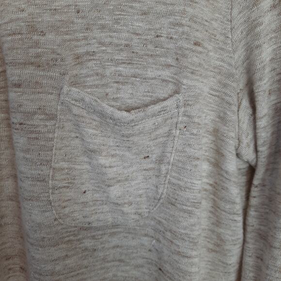 Athleta Newport Henley Tunic Heathered Beige Texture Relaxed Fit - Picture 4 of 12